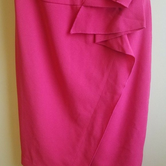 ANN TAYLOR DRESS RUCHED SIDE SIZE 4 SMALL PINK - Picture 5 of 6